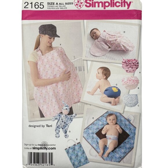 Simplicity 2165 Baby Accessories Sewing Pattern Uncut - Picture 1 of 2
